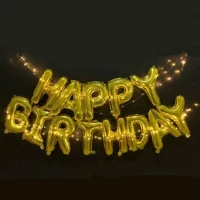 С Днем Рождения английского+2 огня с кровавой трубкой+лентой