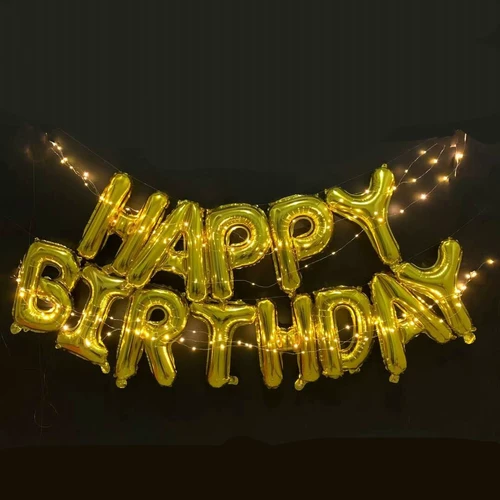 С Днем Рождения, Английский макет писем алюминиевая мембрана воздушный шар для детской вечеринки