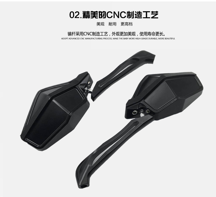 Gương chiếu hậu xe máy sửa đổi Huanglong Harley cnc hợp kim nhôm gương ngược Ducati Street Fighter gương phổ gương tròn xe máy