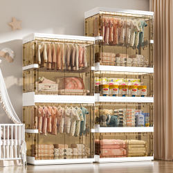 Kids Wardrobe Installation-Free Baby Clothes Storage Cabinet Baby Simple Small Wardrobe For Home Storage Locker