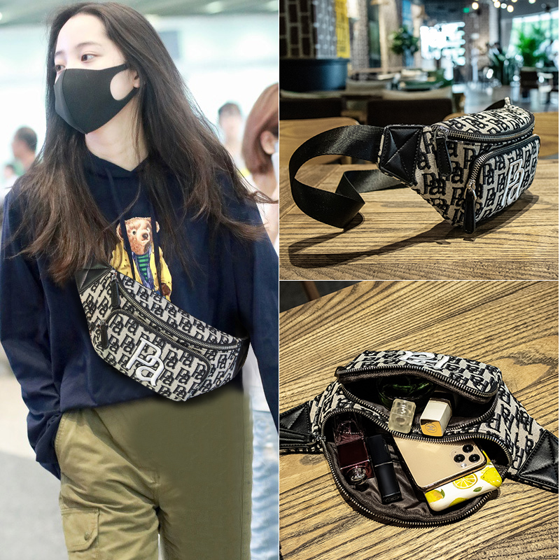 Hong Kong Tide Card Advanced Sensation Web Red Pop Fashion Canvas Purse Chest Bag 2022 New 100 Hitch Shoulder Diagonal Satchel Bag