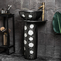 Ceramic floor-style integrated washbasin toilet outdoor balcony art upright basin outdoor washbasin patio