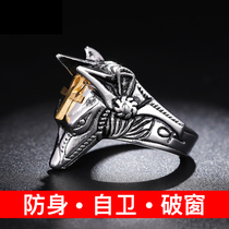 Self-defense ring male tide hip hop woman anti-wolf hidden weapon multi-function finger ring knife self-defense attack weapon fight