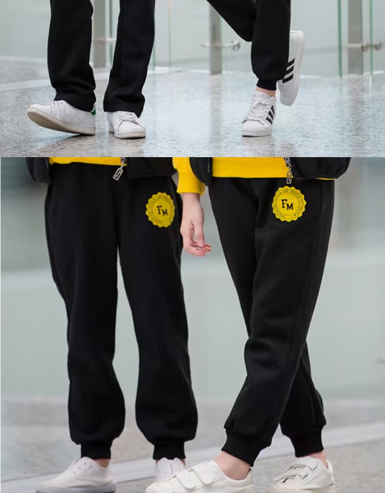 Cha mẹ mặc quần cotton cho gia đình mùa thu quần ba bảo vệ mùa thu đông 2018 Mẹ và con gái quần thể thao cha mẹ-con cộng với quần nhung áo liền quần cho bé
