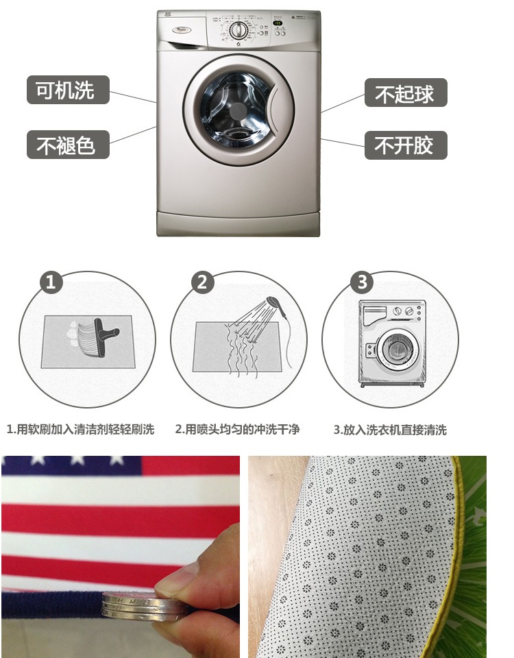 Phim hoạt hình trẻ em Bắc Âu thảm tròn đơn giản mẫu giáo với giáo dục sớm đệm giỏ xoay ghế đệm máy tính ghế thảm lót sàn nhà