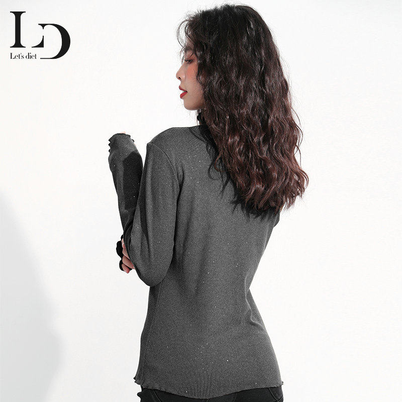 South Korea's lets diet starry sky bottoming shirt women's autumn/winter 2020 autumn women's new coat long sleeve T-shirt generation hair