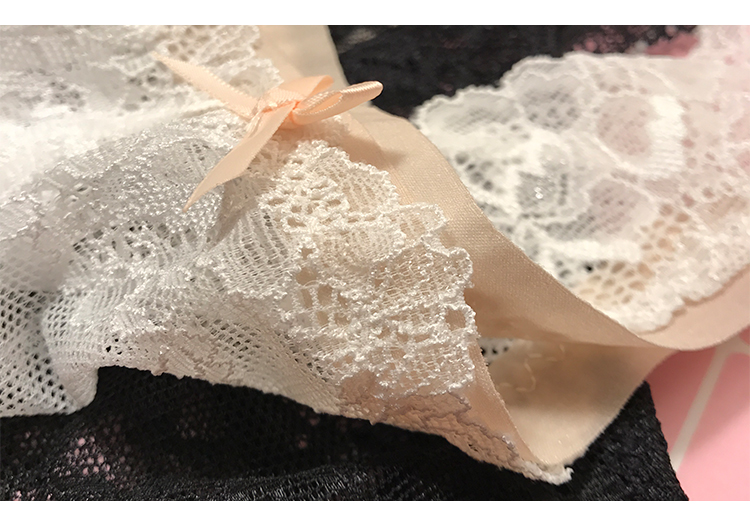 Thời trang Âu Mỹ phối cảnh liền mạch gợi cảm nóng bỏng quyến rũ ren T-shirt quần lót nữ eo thấp tập tin cotton quan sip nam