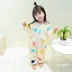 Bộ đồ ngủ bé gái flannel mùa đông 0-3-4 tuổi bé cộng với bộ jumpsuit nhung dày cho bé 2 bé gái phục vụ tại nhà quần áo thể thao trẻ em Áo liền quần