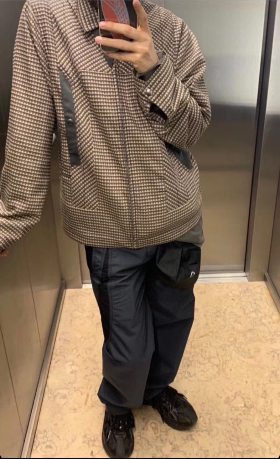 限时6折清kiko kostadinov 20ss 混纺羊毛千鸟格夹克可立领外套 限时6折清kiko kostadinov 20ss 混纺羊毛千鸟格夹克可立领外套
