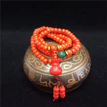 Buddhist Supplies Buddha Pearl Bracelet Buddha Pearl 108 Necklace Hand Strings Red Gem Budding Pearl Prayer Beads
