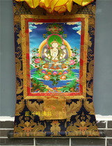Tibetan Buddhist supplies (Nepals Butangka) high imitation hand-painted Thangka Hanging painting deity
