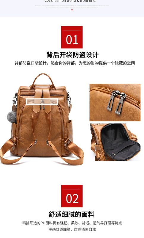 Cả hai túi đeo vai Phụ nữ Phiên bản Hàn Quốc của mùa hè New Schoolbags Phụ nữ thời trang đa năng chống lại da ba lô da mềm chống lại người Anh balo đựng laptop cho nữ balo nữ mini cá tính