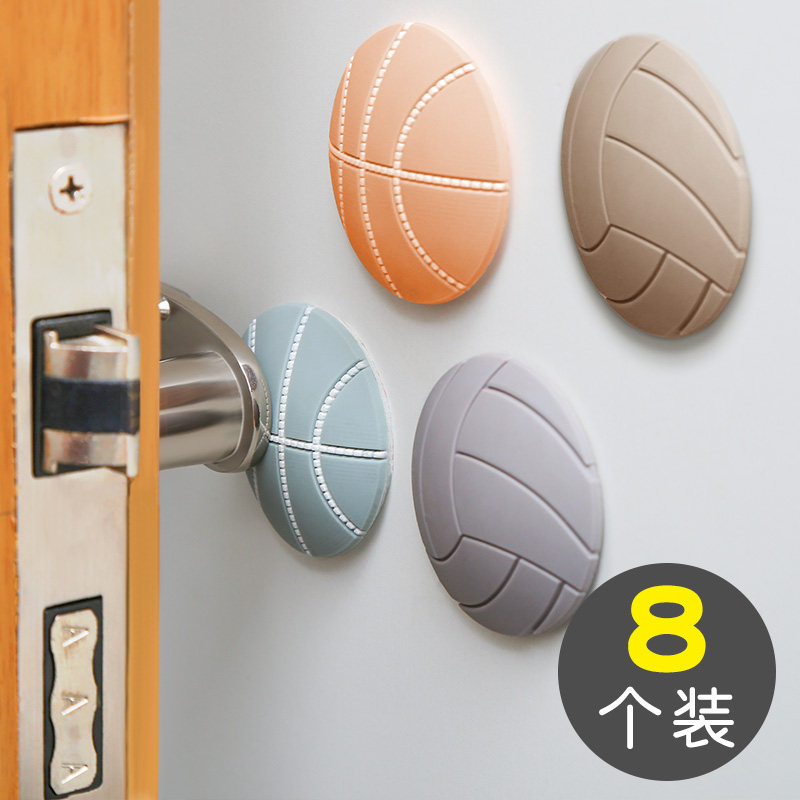 Door handle anti-collision pad particle silicone artifact refrigerator buffer paste cabinet door behind mute door wall sticker collision cute