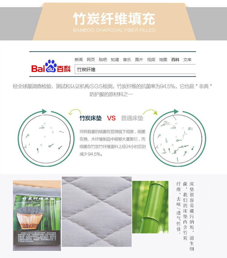 Tre sợi than nhíp nệm bông đệm 褥 bông đơn sinh viên đôi ký túc xá - Nệm đệm y tế
