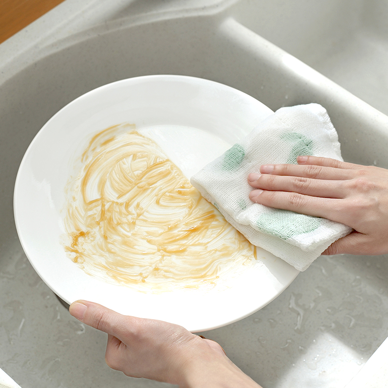 Kitchen dish towel Non-stick oil dish towel Household cleaning towel Water absorption does not lose hair Wipe the floor cleaning cloth