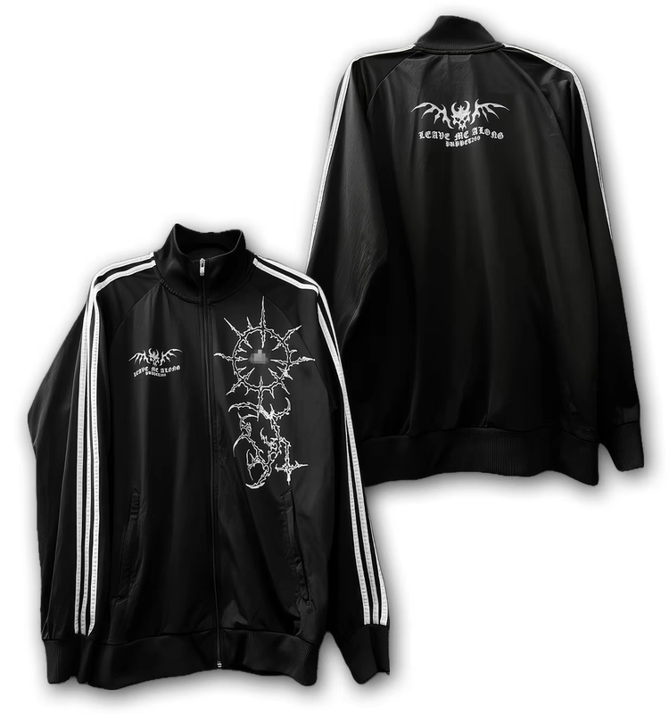 Top-Tier Series Dark Gothic Rock Band Visual Subculture Single Stripe Sportswear Jacket in Stock