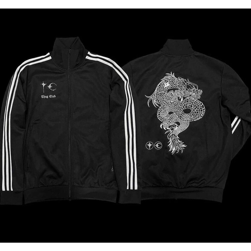 High-End Series Thug Club Collaboration Dragon Pattern Jacket Sports Jacket Heavyweight Top