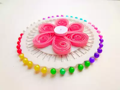 Beaded needle roll paper tool pin roll paper template roll paper work Board positioning bead needle hand tool