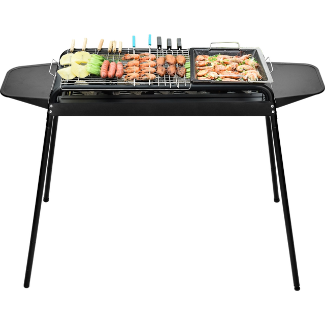 Primitive outdoor barbecue grill for 5 or more people, household charcoal barbecue stove, complete set of charcoal grill barbecue tools