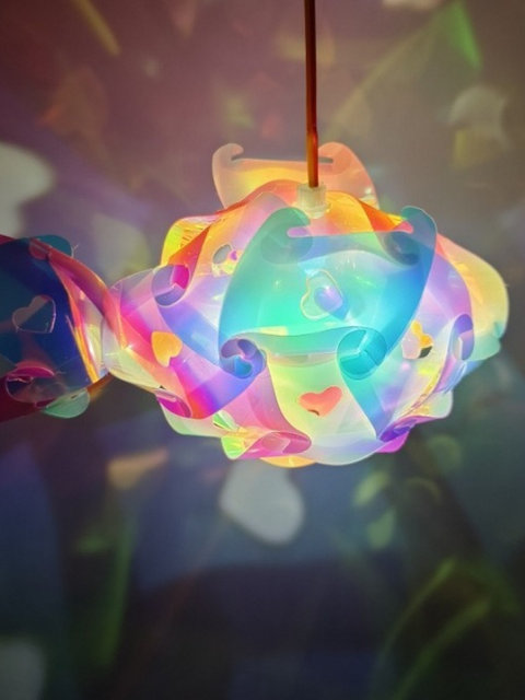 Lantern decorations, colorful laser hand-held lanterns, golden film handmade 10cm (small size) lantern material package