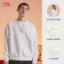 Li Ning áo len nam và nữ cùng phong cách mùa thu đông mới áo thun chui đầu dài tay rộng nhung quần áo thể thao nam giản dị áo thun nam có cổ Áo phông dài