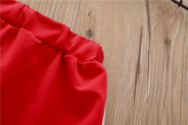 Mùa hè 2018 bé gái mới phù hợp với bé trai quần short ngắn tay hai mảnh trẻ em in hình bé trai hai mảnh bán quần áo trẻ em