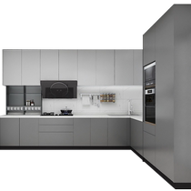 (Wile light luxury real-life case) Kitchen integrated cabinet customization home stove open style whole house decoration