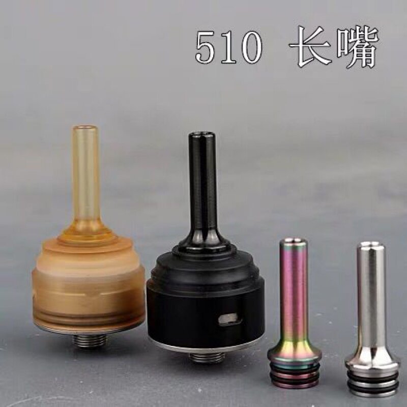 510 long drip cigarette holder taste suction nozzle fit large and 16 Hasta MTL small mouth 810 heat dissipation adapter stainless steel