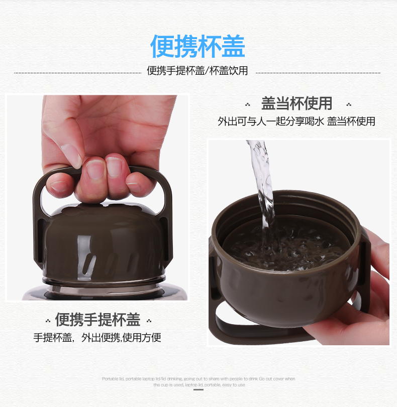 Cassino công suất lớn cốc nhựa kích thước lớn không gian cốc di động thể thao ngoài trời chai lớn 2000ml - Tách bình nước tập gym