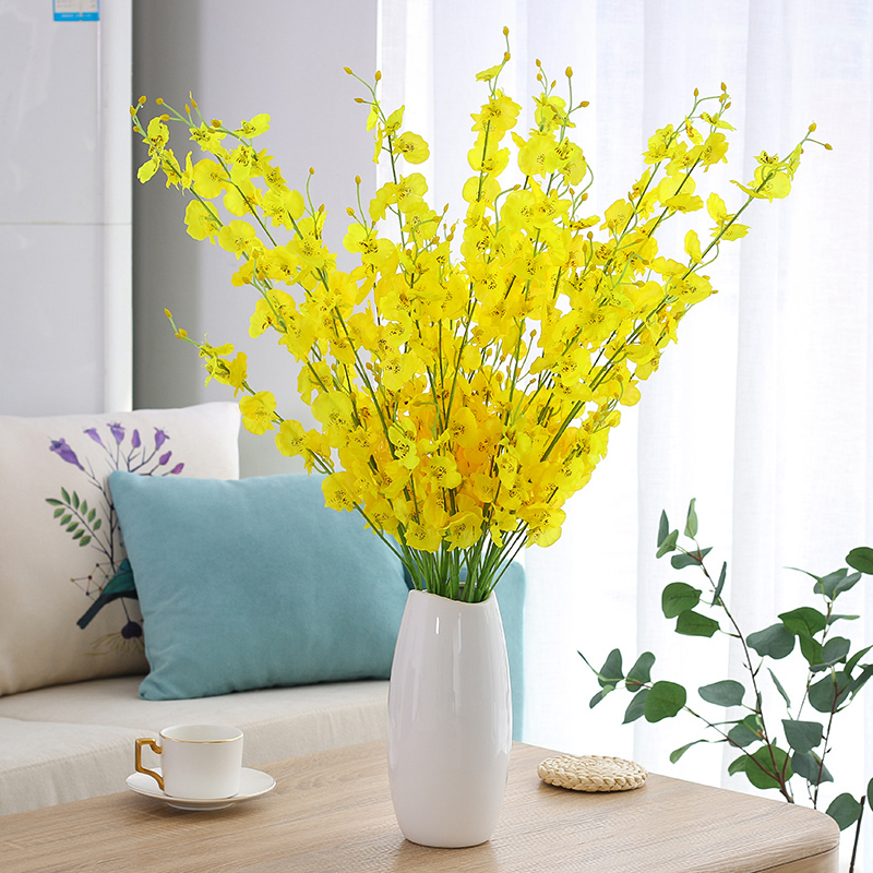 Dance Orange Simulation Flower Fittings Living Room Decorated Flower Art Table TV Cabinet with Dry Plurk Flower Bouquet