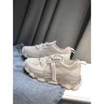 Explicit Feet Little Old Daddy Shoes Woman 2020 Summer breathable mesh Jelly Bottom Ins Tide Overfire Mesh Red bottom sneakers