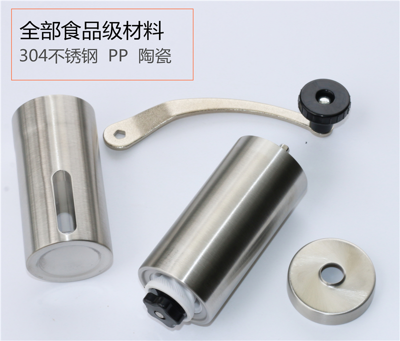 Thép không gỉ hướng dẫn sử dụng máy xay cà phê hạt nhà máy xay cầm tay máy xay nhỏ gọn nhỏ gọn rửa tay nhỏ gọn - Cà phê bình pha cafe lạnh cold brew