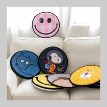 Ins Nordic Baba letter Crystal velvet non-hairless round slow rebound mat cushion climbing mat non-slip