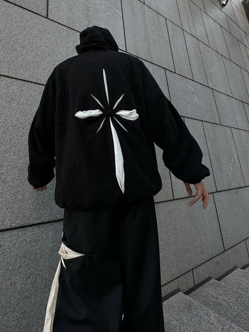 Kusikohc 22SS 折纸花连帽衫破坏连帽秋冬卫衣纯棉男女同款