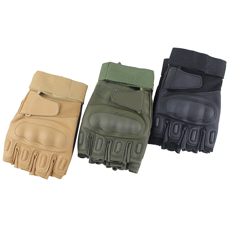 Military Fans Summer Live-action Outdoor Field CS Tactical Semi-Finger Gloves Bike Riding Sports Fitness Non-slip Original