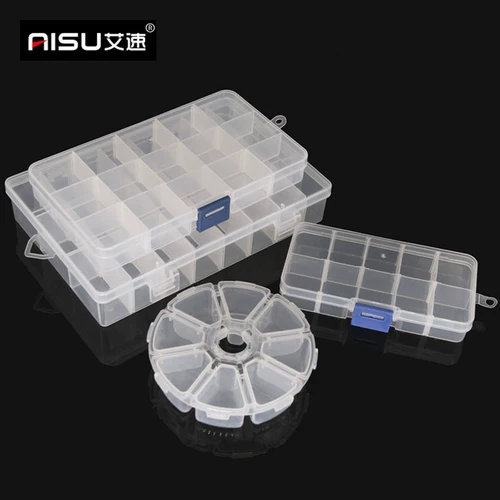 艾速 Компонентный IC-чип, прозрачный пластиковый ящик для хранения электронных компонентов, сетка 8/10/15/24/36