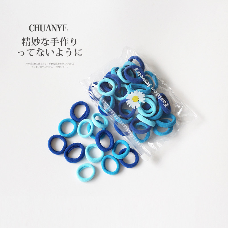 Children's hair accessories girl seamless hair rope high elasticity does not hurt Hairband tie hair rubber band leather cover headgear