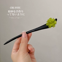 Зеленая китайская шпилька, в цветочек