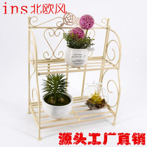 Kitchen storage rack desktop storage folding mini Japanese rural style layered storage rack desktop storage rack storage