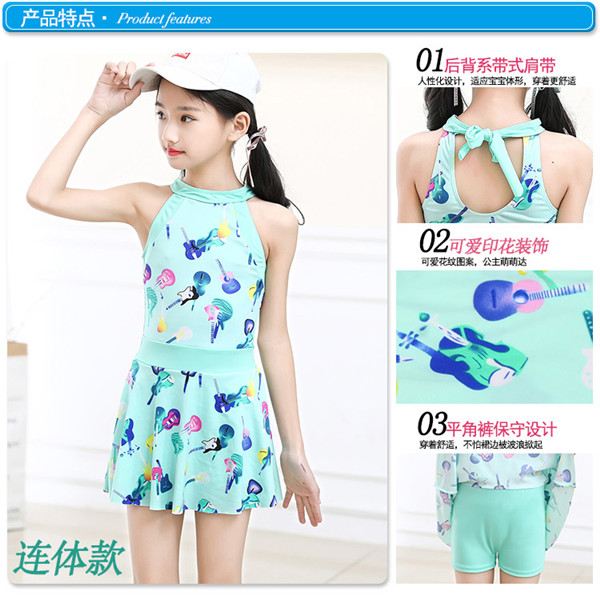Đồ bơi mới cho bé gái lớn trẻ em phiên bản Hàn Quốc của kiểu váy xẻ boxer cho bé một mảnh áo tắm cho bé gái áo tắm - Bộ đồ bơi của Kid đồ bơi cho bé gái 12 tuổi