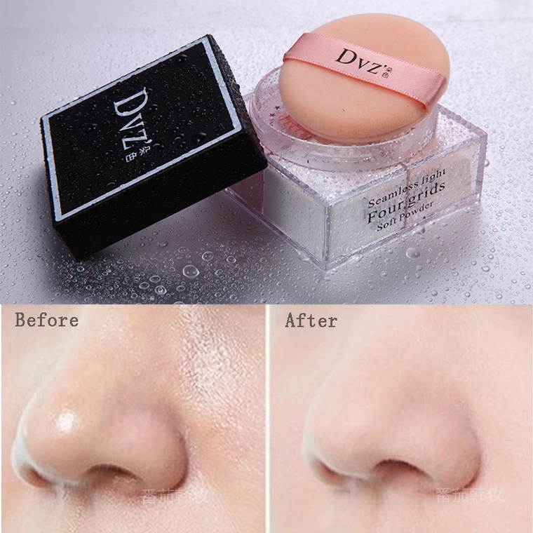 Authentic dvz màu bốn ô vuông bột bột kiểm soát dầu lâu dài cố định trang điểm lỏng bột không thấm nước che khuyết điểm trang điểm đầy đủ truy cập - Quyền lực phấn nền và phấn phủ