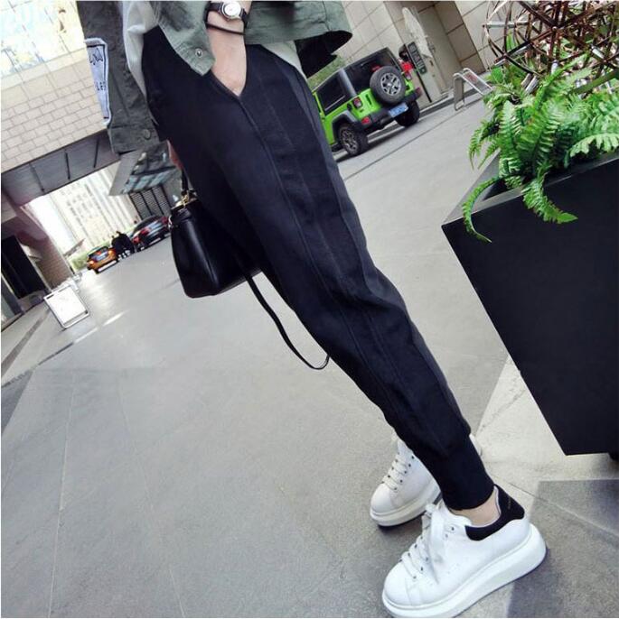 Xuân 2018 quần áo bà bầu thời trang Hàn Quốc phiên bản mới nhất của mẹ bầu quần bụng hậu cung thường mặc quần dài rộng quần bầu baggy công sở