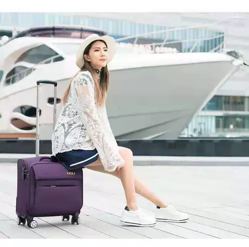 Маленький чемодан, 16 дюймов, ткань оксфорд, 14 дюймов