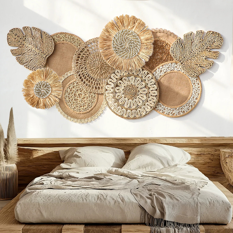 Bohemian Handmade Woven Wall Decorations, Creative Wall Hangings, Homestay Living Room Background Wall Decoration Set Bohemian Handmade Woven Wall Decorations, Creative Wall Hangings, Homestay Living Room Background Wall Decoration Set