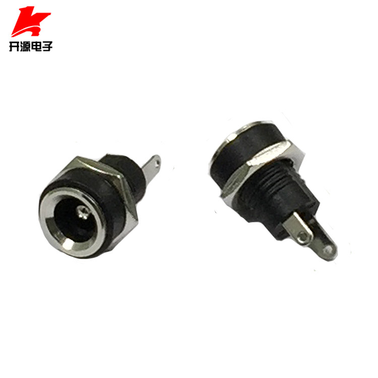 DC-022B DC socket welding wire 2 feet with nut power socket