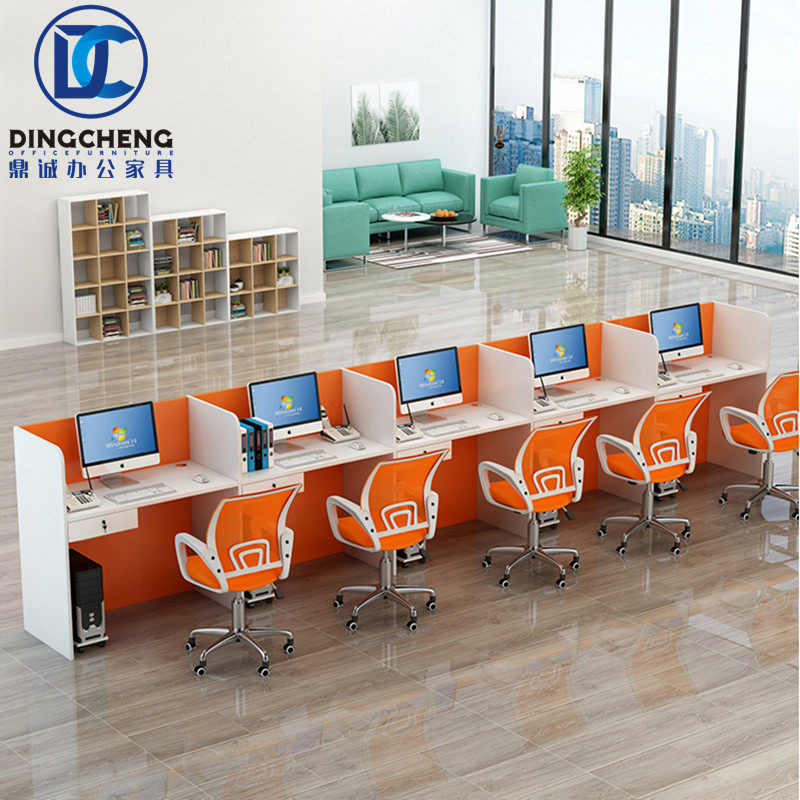 Screen staff customer service agent 10 4 person partition desk and chair combined workplace seat office furniture