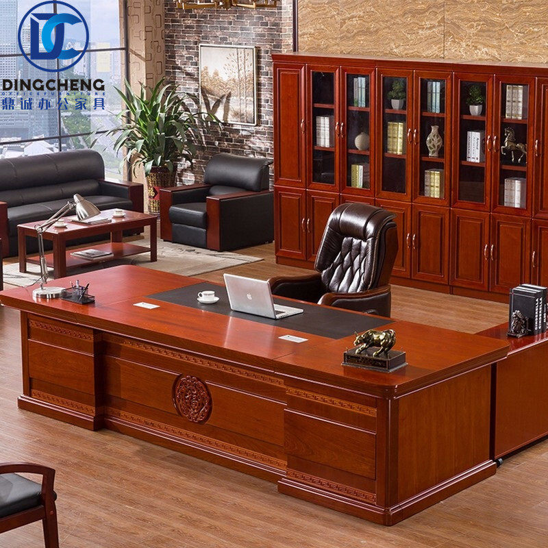 Boss desk and chair combination office furniture full new Chinese-style large-stage boss table board