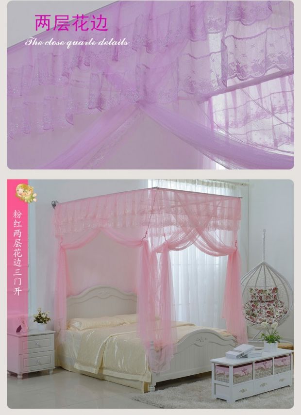 Cần câu vắt chân miễn phí hạ cánh đơn lưới chống muỗi 1,2m1,5m1,8 m giường - Lưới chống muỗi mùng gấp gọn người lớn