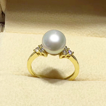 Jeanne Jewelry Positive Round Fresh Water Pearl Ring 925 Silver 100 Hitch Ring Woman Send Wife Gifts