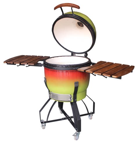 2018 new 21 inch ceramic charcoal barbecue oven egg-shaped charcoal oven gradient color smooth ceramic barbecue